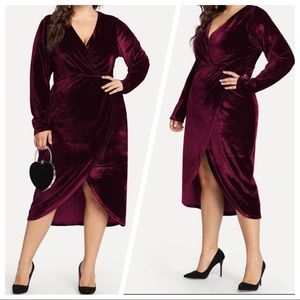 •NELLY PINOT NOIR TIMELESS WRAP STYLE DRESS•NWT